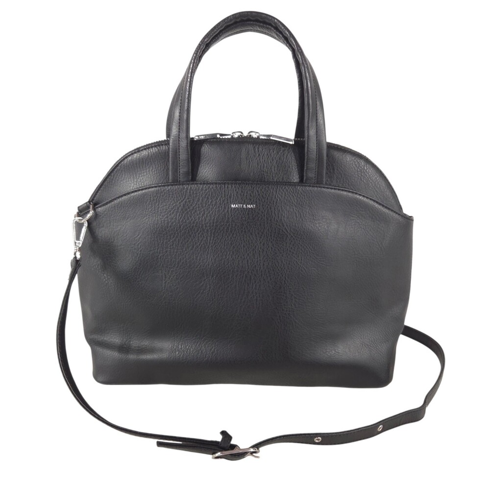 Matt & Nat Vegan Leather Large Satchel Handbag Black $165 - Picture 3 of 14